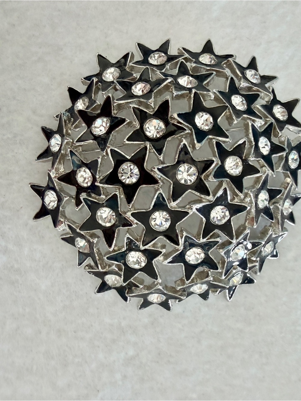 Star Pattern Brooch with Rhinestones - Picture 7 of 7